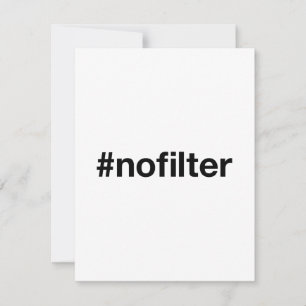 NO FILTER Hashtag Holiday Card