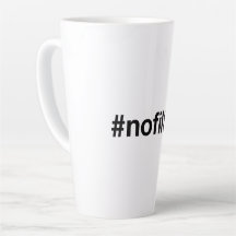 NO FILTER Hashtag Latte Mug