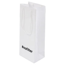 NO FILTER Hashtag Wine Gift Bag