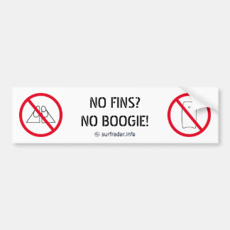 No fins? No Boogie! Bumper Sticker