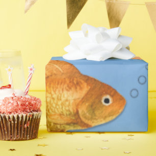 No Fishing Goldfish Wrapping Paper