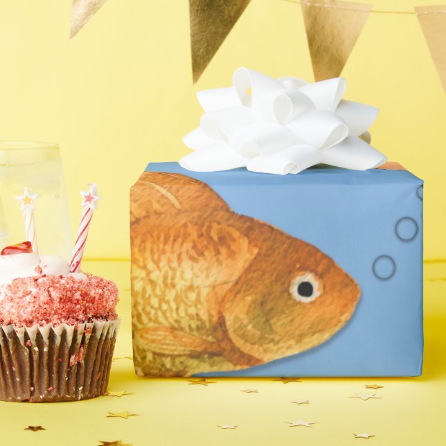 No Fishing Goldfish Wrapping Paper (Birthday Party)