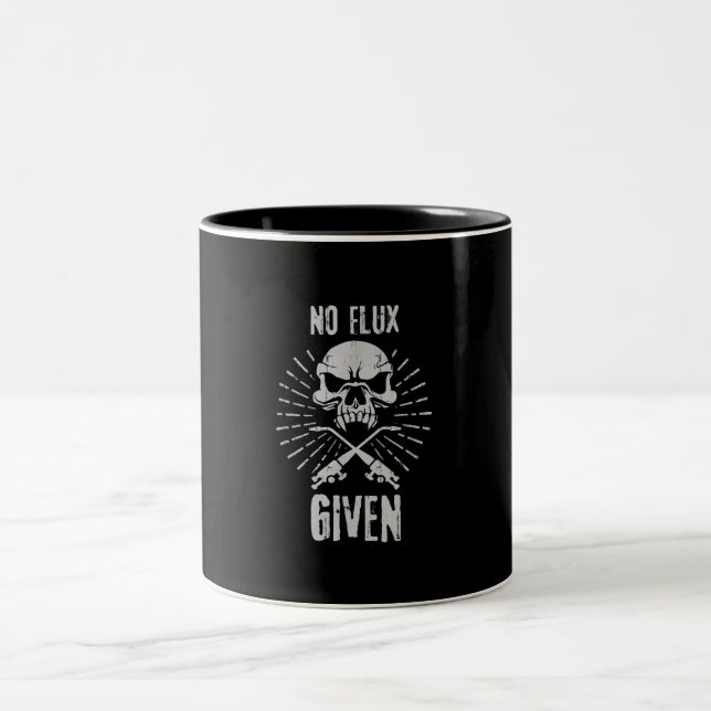 No Flux Given Funny Welding And Welder Two-Tone Coffee Mug (Center)