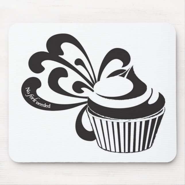 "No fork required" Mouse Mat (Front)