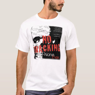 No Fracking t-shirt in red, black and white