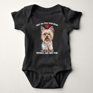 No Free Time and Patience Yorkie  Yorkshire Baby Bodysuit