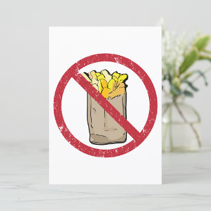 No Fries Sign Invitation