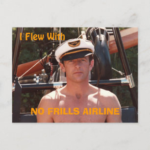 'No Frills Airline' Postcard