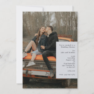 No Frills Photo Wedding Shower Invitation