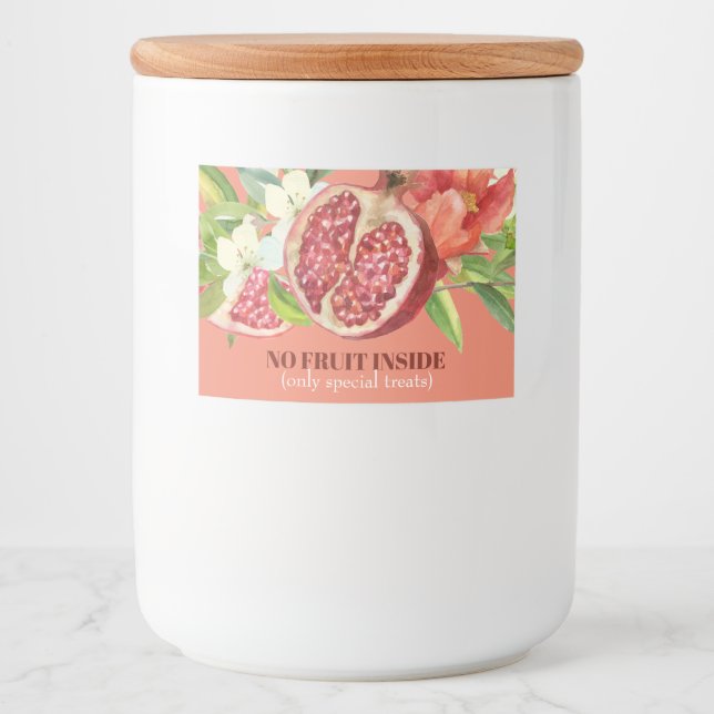 No Fruit Inside Only Special Treats Pomegranate Food Label (Front)