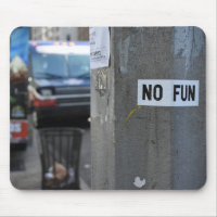 NO FUN Pole Graffiti Urban Photography New York NY