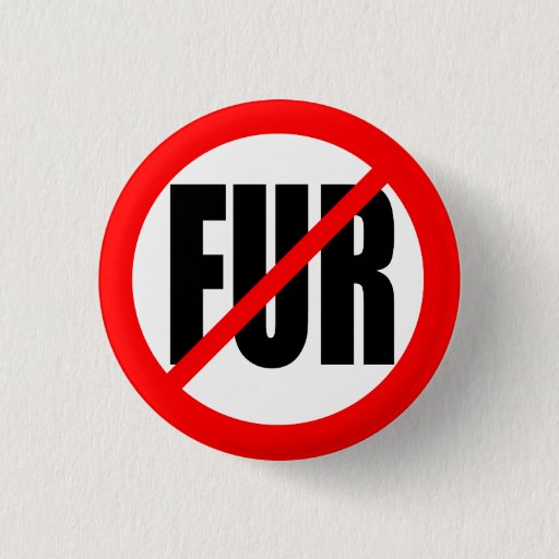 Image of "NO FUR" 3 Cm Round Badge