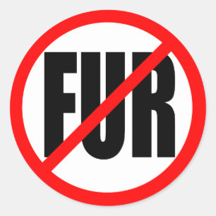 “NO FUR” CLASSIC ROUND STICKER