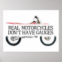 No Gauges Dirt Bike Motocross Poster
