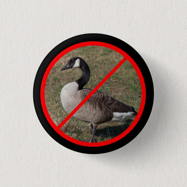 No Geese Allowed 3 Cm Round Badge (Front)