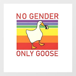 No Gender Only Goose Non Binar LGBTQ Window Cling