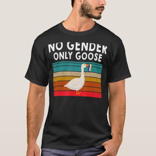 No Gender Only Goose Non Binary Nonbinary Pride Lg T-Shirt (Front)