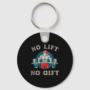No Gift No Lift Funny Workout Santa Christmas Gym  Key Ring