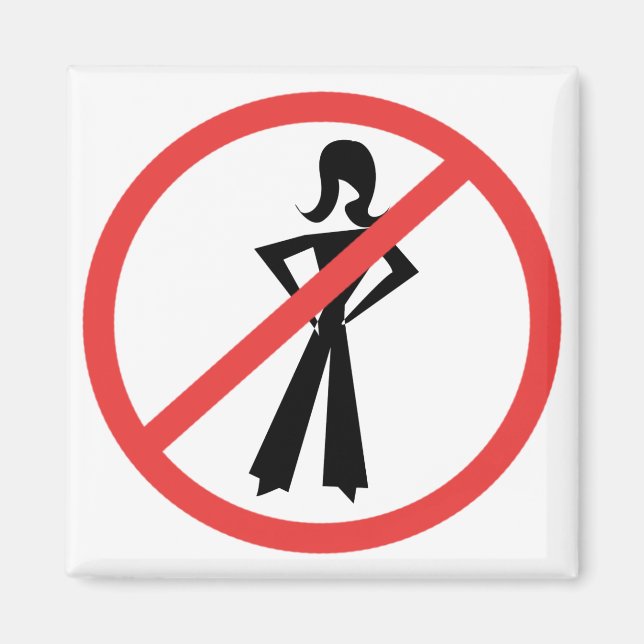 No Girls Allowed Magnet (Front)