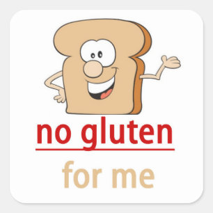 No gluten allergy alert square sticker
