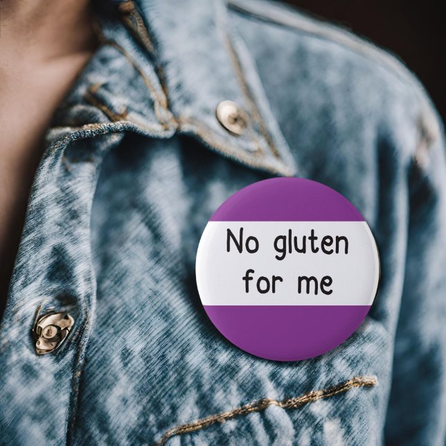 No gluten for me badge pin gluten free (Creator Uploaded)