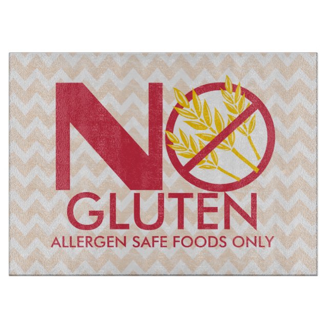 No Gluten or Wheat Safe cutting board (Front)