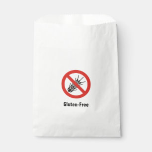 No Gluten Sign Favour Bags