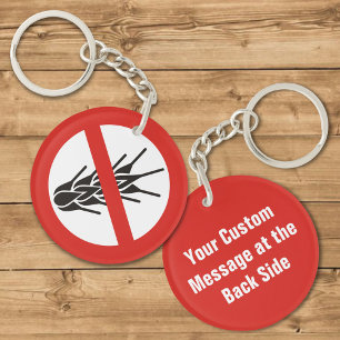No Gluten Sign Keychain