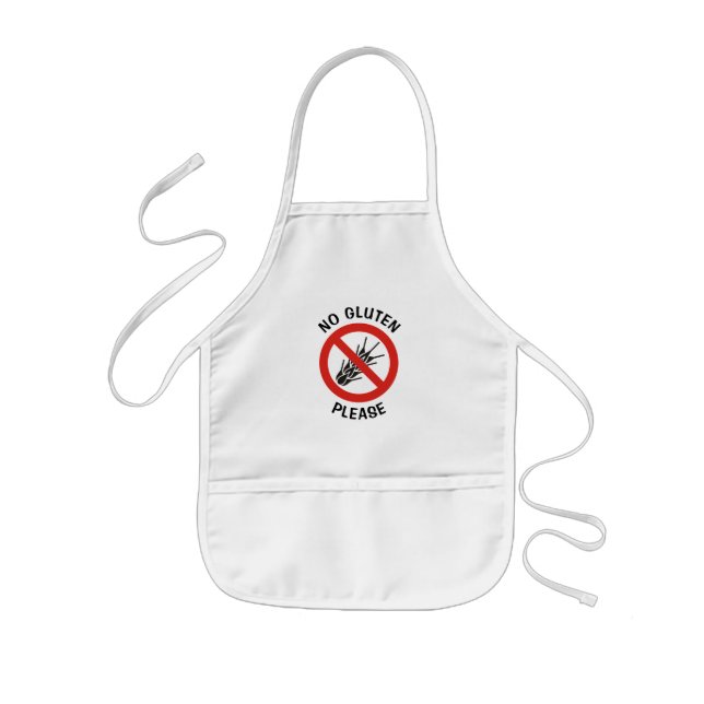 No Gluten Sign Kids Apron (Front)