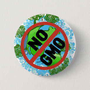 NO GMO 6 CM ROUND BADGE