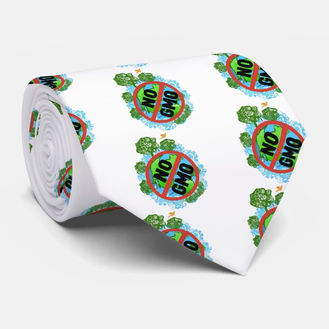 NO GMO A Global Concern for the Environmentalist Tie (Rolled)