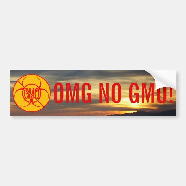 No GMO Bumper Sticker Custom NO GMO Sticker (Front)