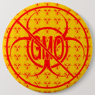No GMO Buttons Biohazard Warning GMO Buttons Pins