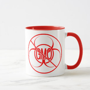 No GMO Coffee Mug Biohazard Warning GMO Cup Mugs
