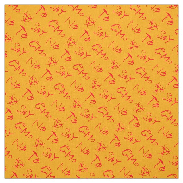 No GMO Fabric Personalised Name Biohazard Fabric (Swatch)