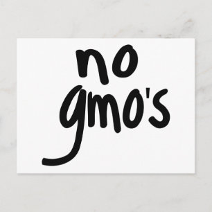 No GMO Food Additive Promotion White Announcement Postcard
