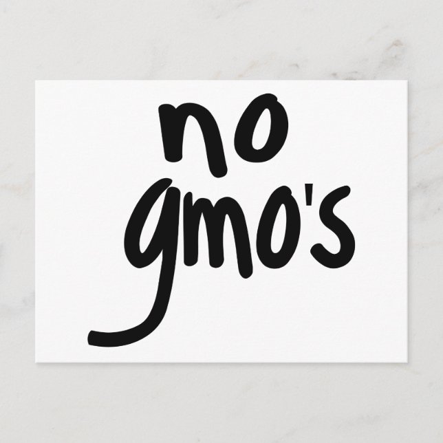 No GMO Food Additive Promotion White Announcement Postcard (Front)