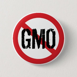 No GMO Genetically Modified Food 6 Cm Round Badge