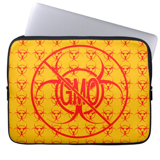 No GMO Laptop Case Biohazard GMO Laptop Sleeve (Front)