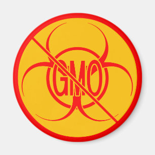 No GMO Magnets Biohazard No GMO Fridge Magnet