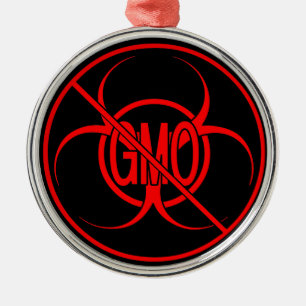 No GMO Ornament Biohazard GMO Warning Decorations