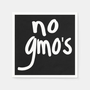 No GMO's for Heathy Food Promotional Black Napkin