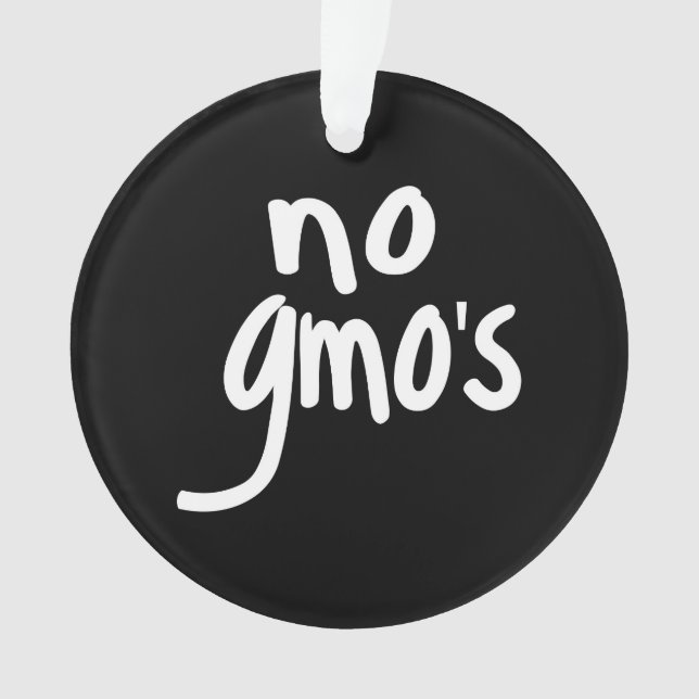 No GMO's Promote Healthy Foods Black Ornament (Front)