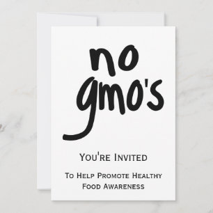 No GMO's Promote Labelling Laws White Invitation
