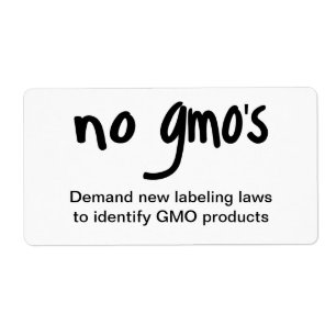 No GMO's Promote Labelling Laws White Sticker