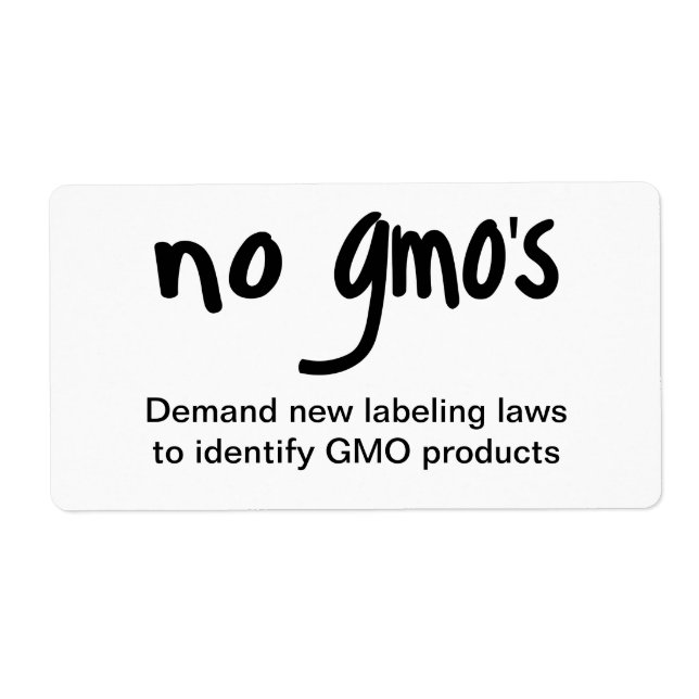 No GMO's Promote Labelling Laws White Sticker (Front)