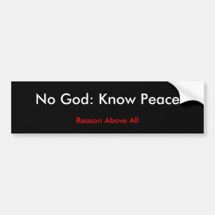 No God:Know Peace Bumper Sticker