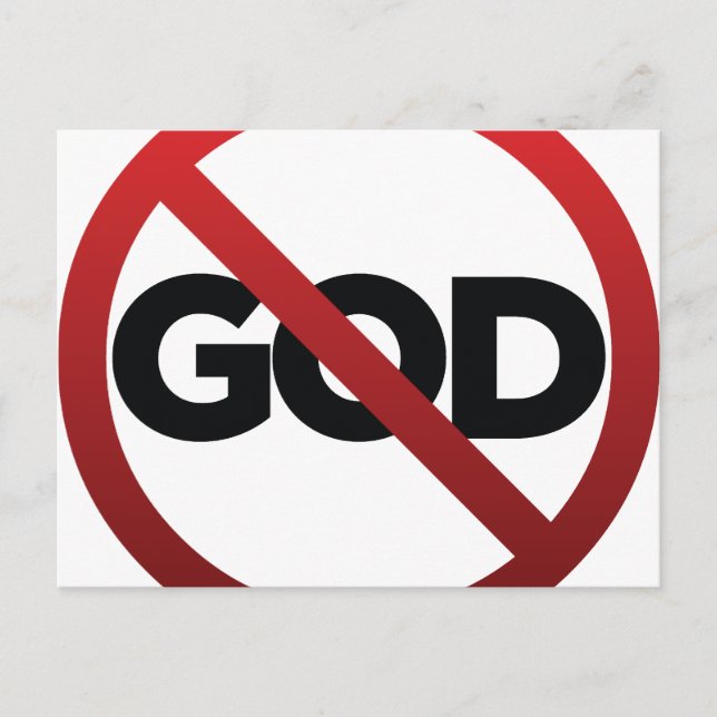 No God Postcard (Front)