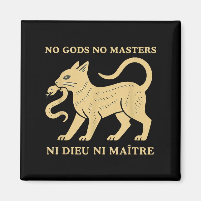 No gods no masters  magnet (Front)