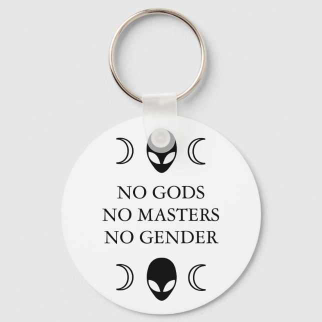 NO GODS NO MASTERS NO GENDER keychain (Front)